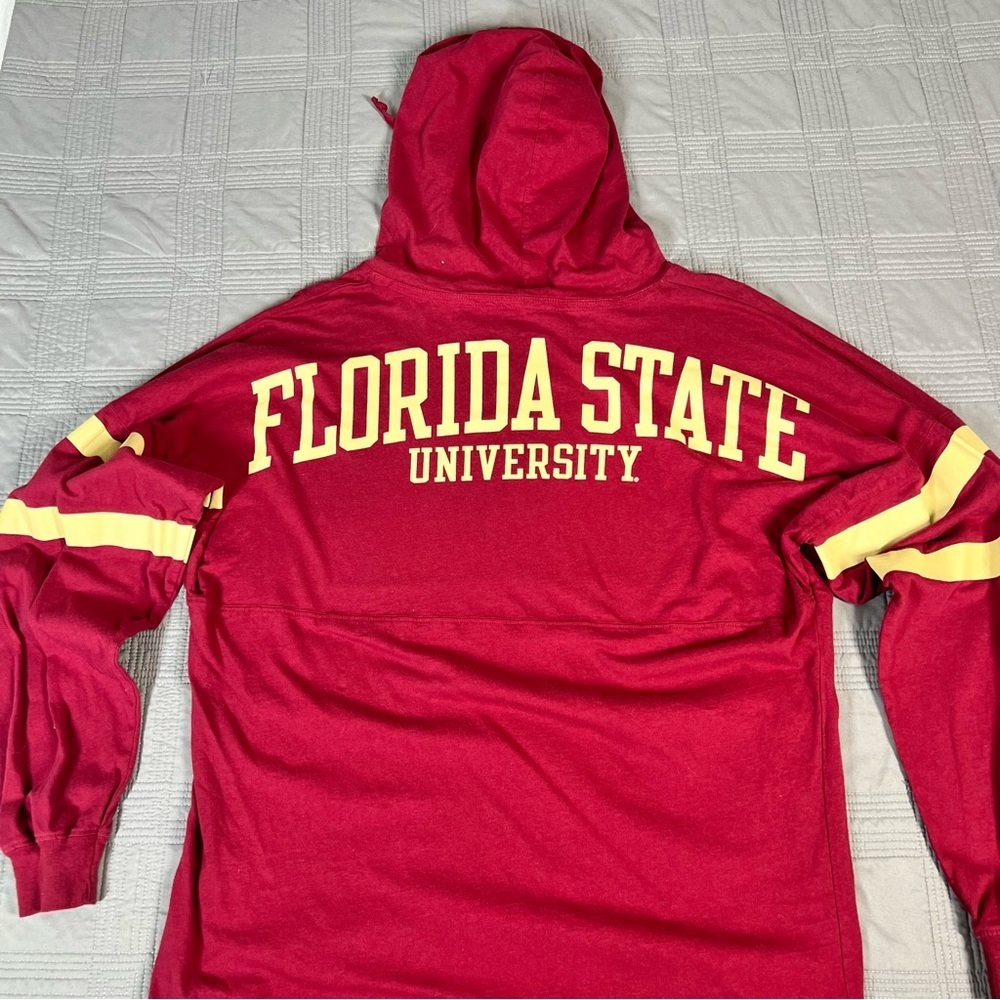 Florida State Seminoles FSU Shirt Hooded Spirit Jersey Burgundy Womens Size XL